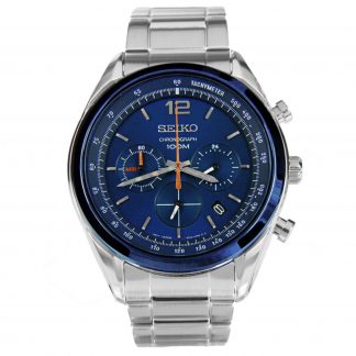 seiko chronograph blue